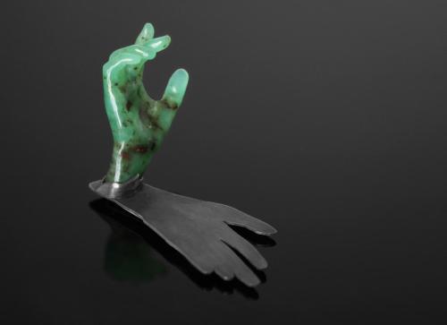 Silver 925, chrysoprase, stainless steel