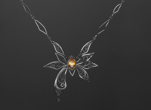 Silver 925, citrine