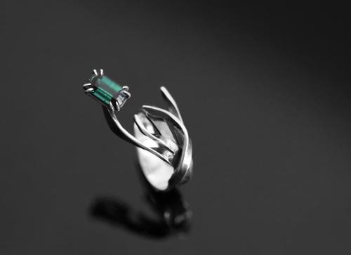 Silver 925, tourmaline