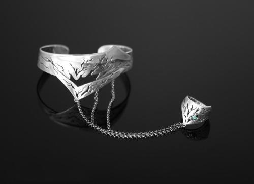 Silver 925, tourmaline