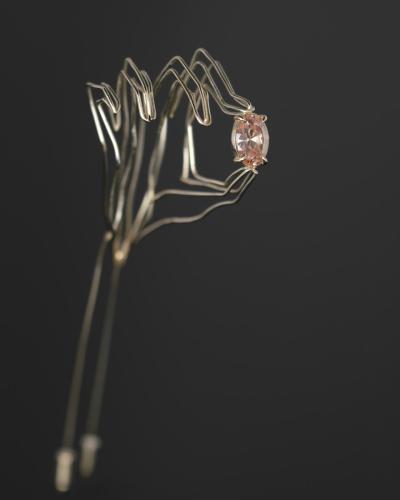 Yellow gold 585, cubic zirconia