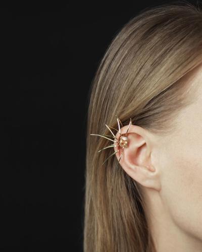 Yellow gold 585, sunstone